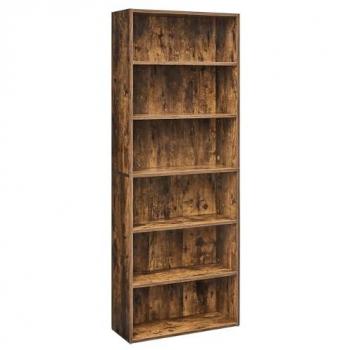 Rustic Brown Adjustable Storage Shelving Unit, 24 x 60 x 160.7 cm