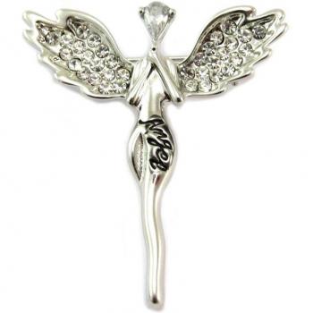 Silver Fairy Guardian Brooch (P6599)