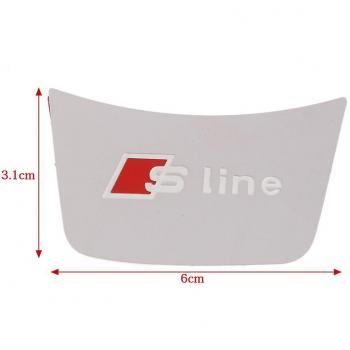 Escudo de S Line 3D en metal para dirección (Audi A3/A4/A5/Q3/A7)