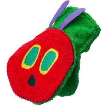 Spiel-Waschhandschuh Die kleine Raupe Nimmersatt Frottee grün/rot
