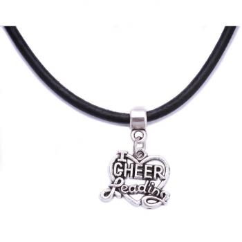 Tibetan Silver Pendant Choker Necklace on Black Leather Cord