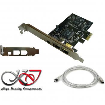 Contrôleur PCIe FireWire 400 IEEE1394a – 3 ports – Ilink cable