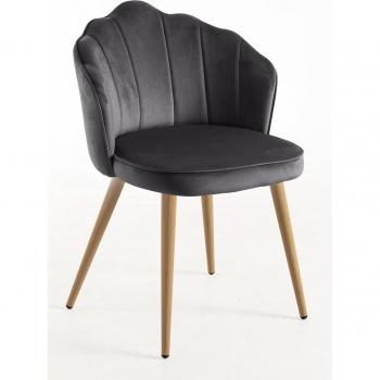 Comedor Blume: Silla de Terciopelo Gris