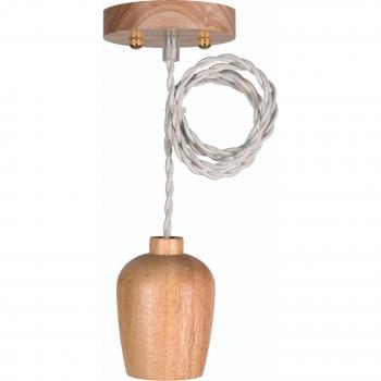 Bailey | Pendelarmatuur Hout | E27 | 60W