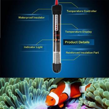 25/50/100W Aquarium Heater with Automatic Temperature Control, Submersible, US Plug
