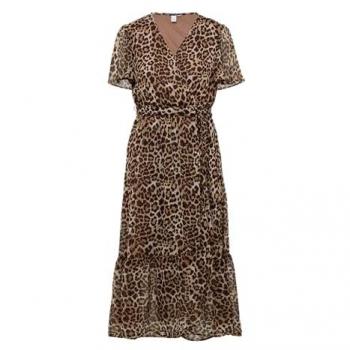 Raffung Minikleid in Wickeloptik aus Chiffon