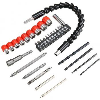 32pcs Drilling Bit Set with Flexible Shaft for Electric Screwdriver