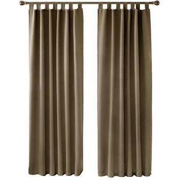 Deconovo Thermo-Vorhänge Verdunkelung 220x140 cm Taupe 2er Set