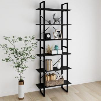 Alta Estante Pinho Preto VidaXL 80x30x210