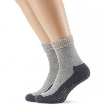 Camano 2er Pack Sportsocken, Herren, Grau, ohne Gummidruck