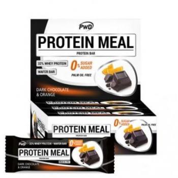 Barritas de chocolate negro y naranja Protein Meal 35g sin azúcar añadido x 12 uds
