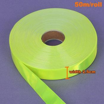 2.5cm x 50M Fluorescent Reflective Tape