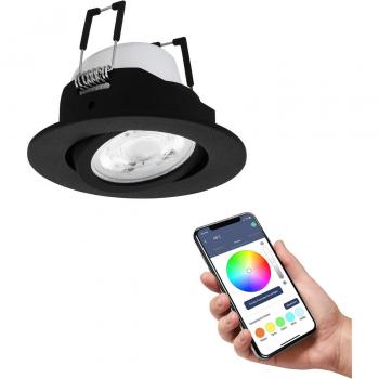Faretto Ad Incasso Moderno Saliceto Z Alluminio Nero Led Integrato 4,7W