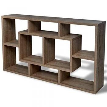 VidaXL Estantería suspendida con 8 Compartimentos Color Roble