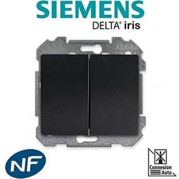 Interrupteur Delta Iris Anthracite Va et Vient Siemens