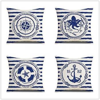 Copricuscino Giardino Divano Letto ZYFSKR Strisce Blu