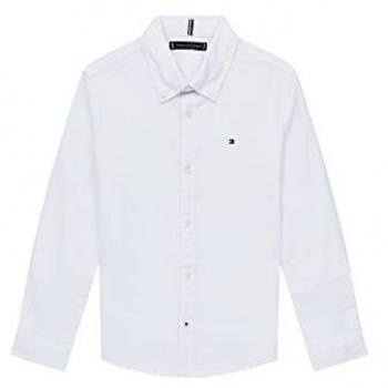 Tommy Hilfiger Hemd Oxford KB0KB06964 M Weiß Regular Fit 6Y Jungen