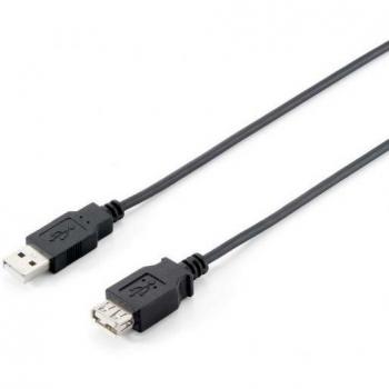 USB 2.0 3 M Extension Wire (A→A), Black – Male to Female