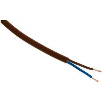 Cable H03VVH2-F de 10 m con sección 0,75 mm² (2 hilos) – Marrón – Zenitech