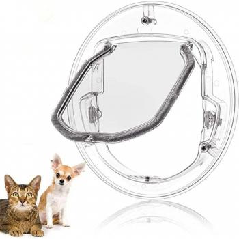 Puerta para gatos y perros con cerradura