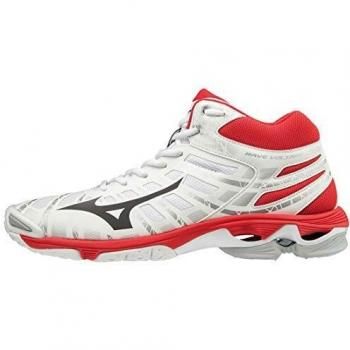 Mizuno Herren Wave Voltage Mid Volleyballschuh – Rot, Größe 43 EU