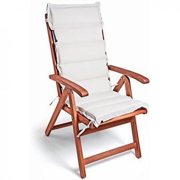 Coussins de Chaise Detex 6X avec Dossier Crème/Anthracite