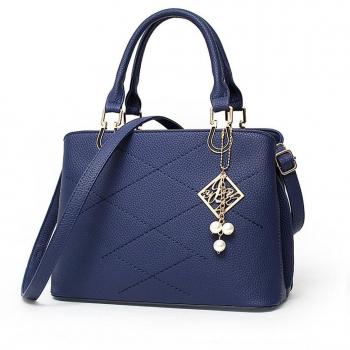 Cartera de mano Wewod para mujer multicolor carbón 28mx13cmx20.5cm, azul marino