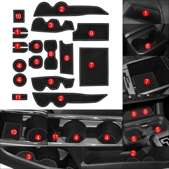 18PCS Black Trim Console & Door Liners for Tacoma