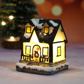 Résine Miniature Maison de Fête de Noël