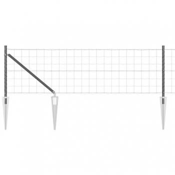 VidaXL Valla con Poste 0.4x10m Acero y PVC