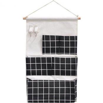 5 Pocket Cotton Linen Sundries Storage Pouch