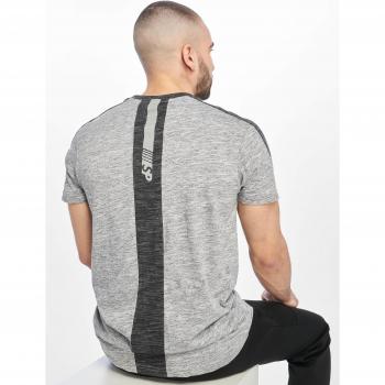 Southpole Herren T-Shirt Shoulder Panel Tech Tee, Größe S, grau meliert