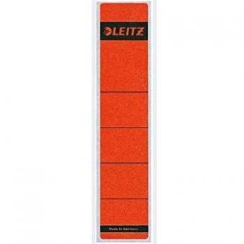 Etichette Leitz per cartone duro corte e strette rosse