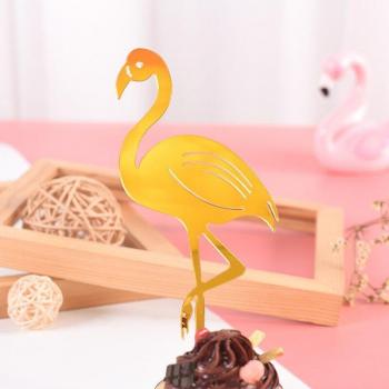 Topper acrílico banderas de flamenco para fiestas infantiles
