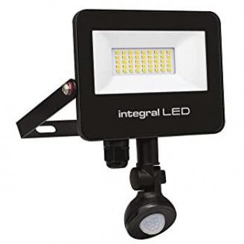 Integral Super Slim 2 Floodlight 30W 3000LM 4000K PIR IP67 Black