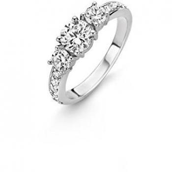 Bague Eternité Trilogie TI SENTO 12044ZI – Femme – Argent – Taille 56