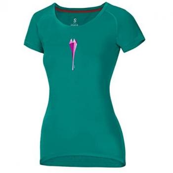 Ocun Frauen Baumwoll T-Shirt Raglan Blau XL