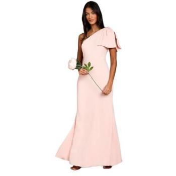 Blush Honoured One-Shoulder Maxi Dress for Women