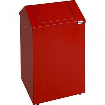 Conteneur à essuie-tout H570xB330xD310mm boîtier rouge, RAL 3000 / clapet rouge, RAL 3000 tôle d'acier STUMPF
