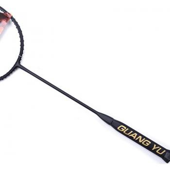 Badminton Racket Carbon 22-28 Lbs met Gratis Grip, 6U 72g en 7U 62g