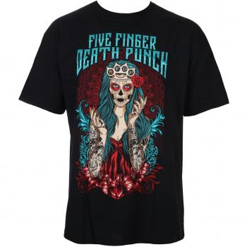 T-shirt Five Finger Death Punch – Lady Muerta – Noir – M (Homme)