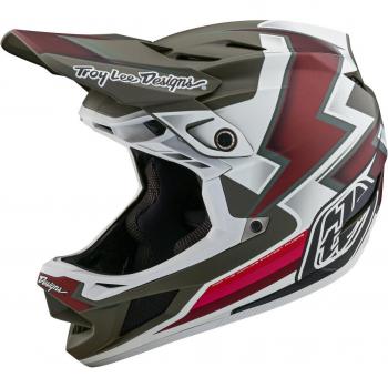 D4 Composite MIPS Casque de descente Troy Lee Designs 2XL Blanc Rouge Brun