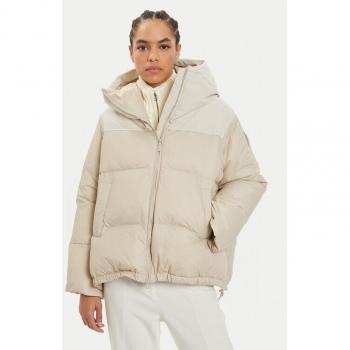 BomBoogie Regular Fit Women's Gray Quilted Bi-material Down Cape, 3XL