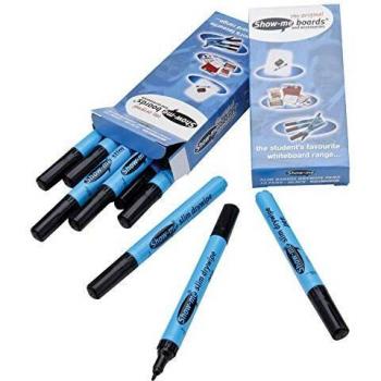 Show-me Drywipe Marker Fine Tip Black Pack of 10 FPSDP EG60117