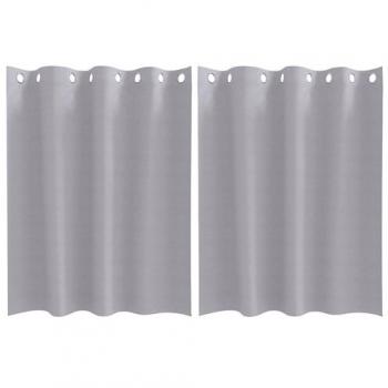 Rideaux à Anneaux Vidaxl Gris Métallique 140 x 140 cm (2 pcs)