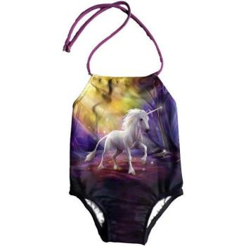 Traje de baño para niñas Meihuida con diseño de dibujos animados y corte halter