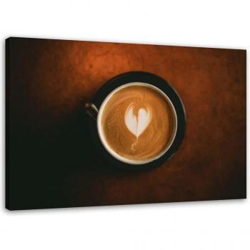 Stampa Fine su Tela Feeby – Tazza di Caffè 60x40 Marrone