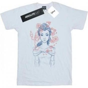 T-shirt Blanc Disney Belle Lumière pour Ladies