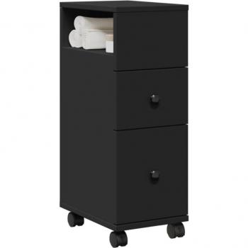 Cabinet mobile étroit salle de bain noir