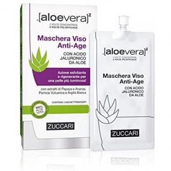 Zuccari AloeVera2 Maschera Viso Anti Age 4 Sacchetti da 20ml